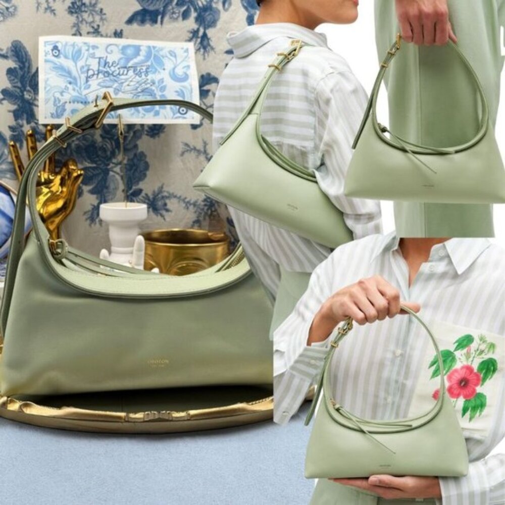 🆕 OROTON 🧿 NWOT Cinder Mini Baguette Shoulder Bag, Agave Green